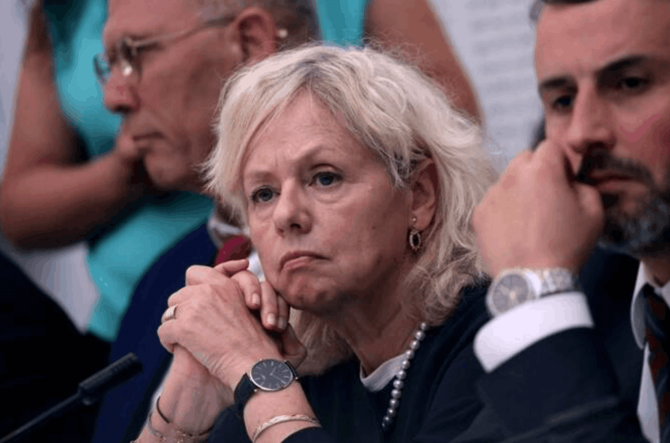 FILE: Israel's Attorney General Gali Baharav-Miara listens on as she attends a cabinet meeting at the Bible Lands Museum in Jerusalem on June 5, 2024. (Photo by GIL COHEN-MAGEN / POOL / AFP)