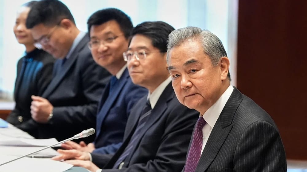 China's Foreign Minister Wang Yi (R) attends a bilateral meeting with the US Secretary of State (not in picture) in Munich, on February 13, 2026, on the sidelines of the Munich Security Conference (MSC). (Photo: AFP)China's Foreign Minister Wang Yi (R) at