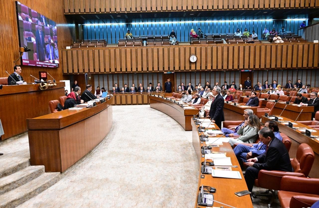 Resolution presented before the Senate of Pakistan titled “Re-affirming China-Pakistan Friendship and Brotherhood ”commemorating the 75th anniversary. (Photo: MOFA)