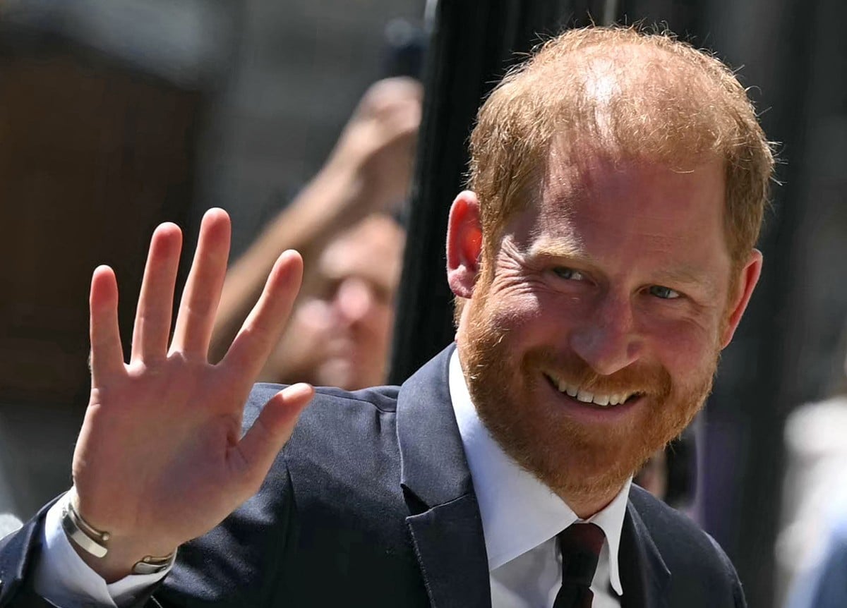 Britain's Prince Harry, Duke of Sussex, waves as he arrives at Chatham House in central London on July 7, 2026. (Photo: AFP)