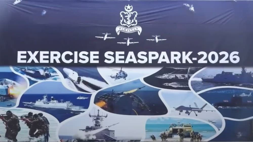 Pakistan Navy projects force readiness as Major Maritime Exercise SEASPARK-2026 commenced at Karachi. Naval Chief presided over the Opening Brief of the exercise, flanked by senior officers from across Pakistan’s Armed Forces. (Photo: ISPR)