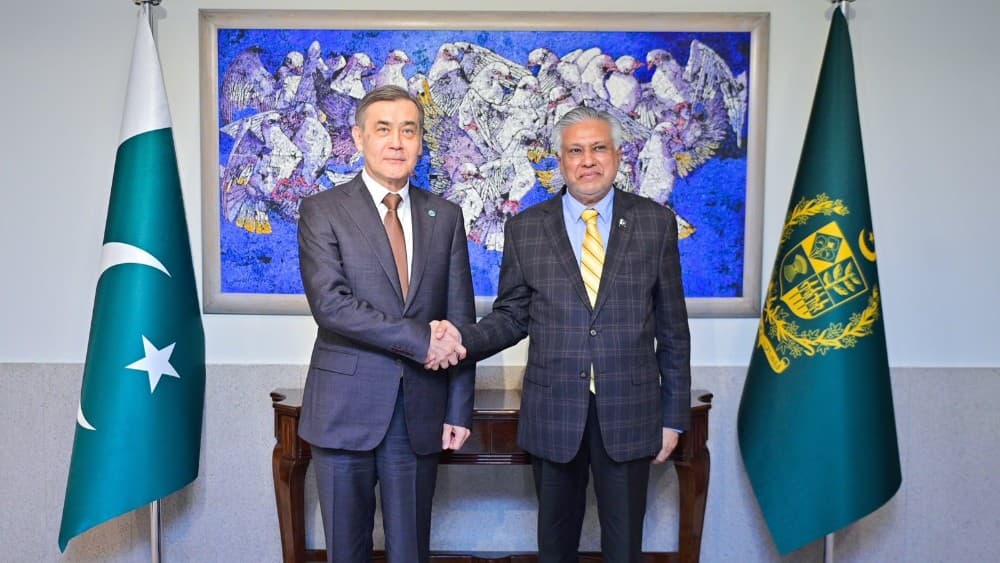 Deputy Prime Minister/Foreign Minister Senator Mohammad Ishaq Dar today received the Secretary-General of the Shanghai Cooperation Organization (SCO), Nurlan Yermekbayev. (Photo: MOFA)