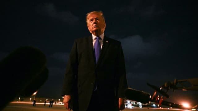 US President Donald Trump speaks with the media before boarding Air Force One en route to Las Vegas at Los Angeles International Airport in Los Angeles on August 4, 2026. (Photo: AFP)