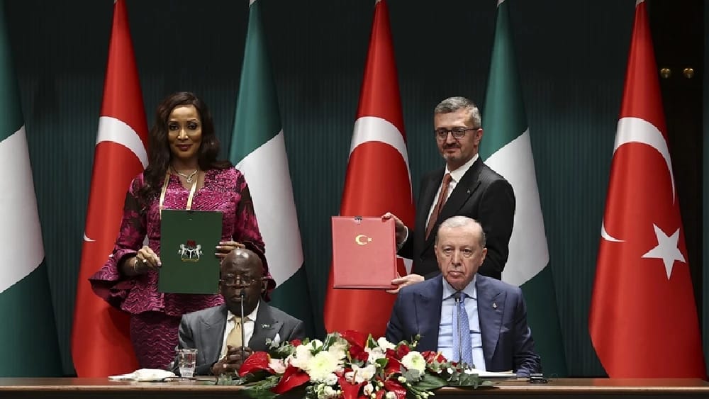 Turkish President Recep Tayyip Erdogan and Nigerian President Bola Ahmed Tinubu witness the signing of nine agreements between Turkiye and Nigeria on January 27, 2026. (File photo: Anadolu Agency)