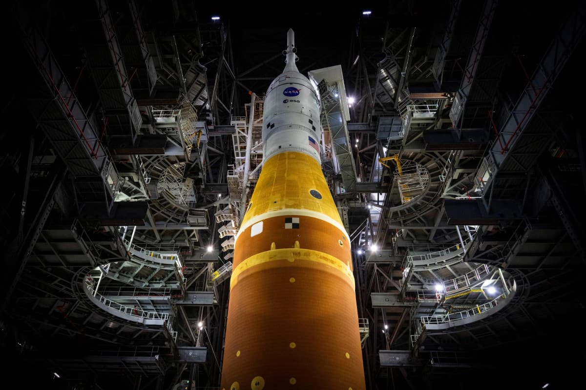 NASA moves moon rocket to launch pad for Artemis 2 mission