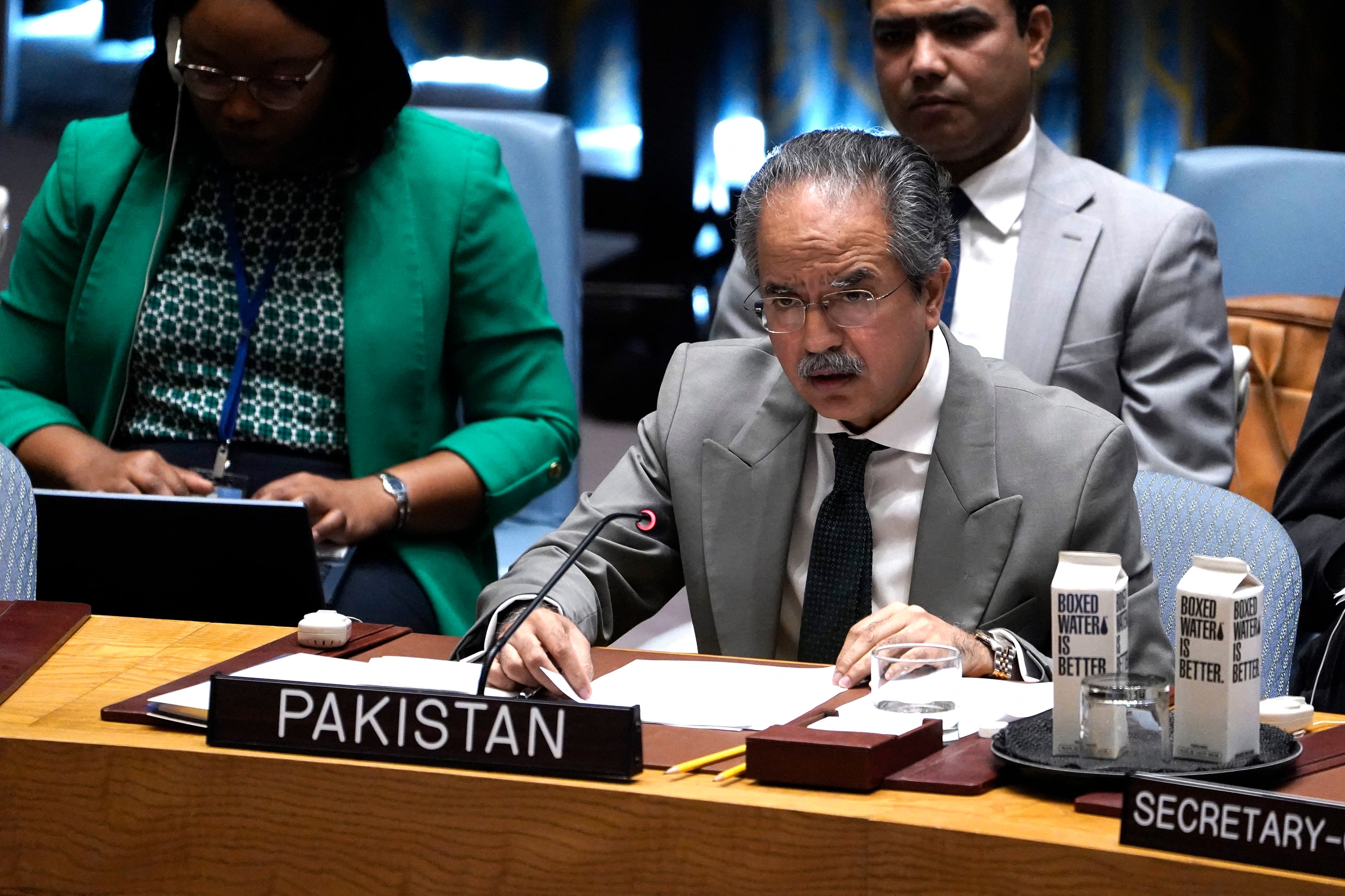 Pakistan’s Permanent Representative to the UN, Asim Iftikhar Ahmad.