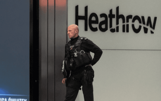 Screengrab of London's Heathrow airport as London police say they have arrested a man for suspected assault with a "form of pepper spray" at Heathrow Airport's Terminal 3. (AFP)