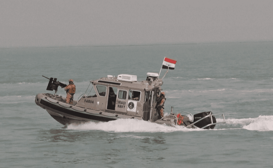 File Photo - Iraq’s state ports company and naval forces carry out a joint operation in Iraqi territorial waters and the Khor Abdallah channel to ensure navigational safety and crack down on oil smugglers on August 7, 2025.