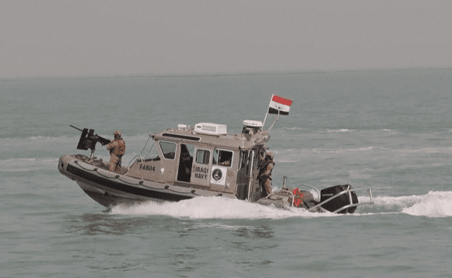 File Photo - Iraq’s state ports company and naval forces carry out a joint operation in Iraqi territorial waters and the Khor Abdallah channel to ensure navigational safety and crack down on oil smugglers on August 7, 2025.
