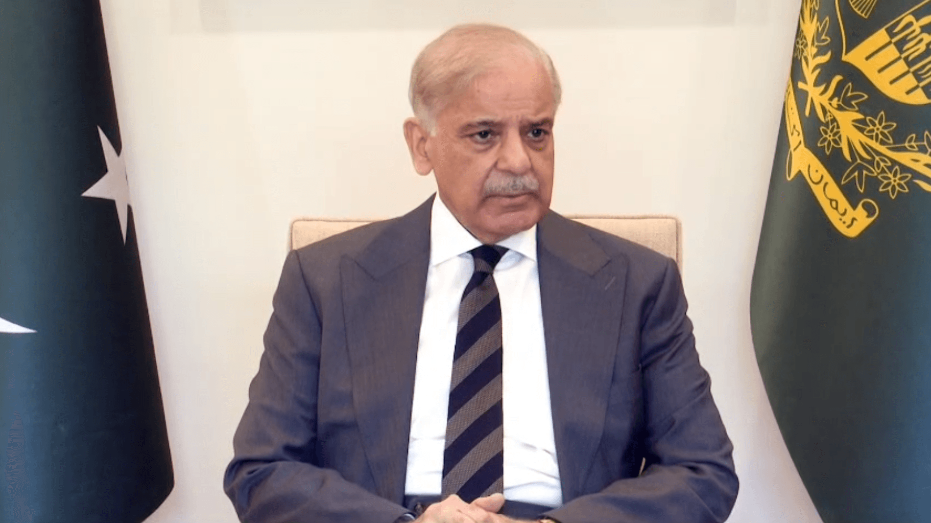 Pakistan’s Prime Minister Shehbaz Sharif chaired a meeting on evacuating Pakistanis from Iran and those residing in Gulf countries.(PMO)