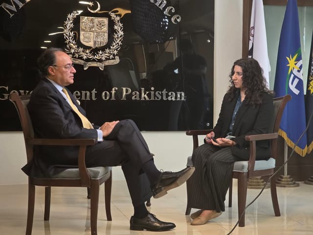 Federal Minister for Finance Muhammad Aurangzeb speaks with Pakistan TV Digital ahead of the IMF review mission. (Pakistan TV Digital)