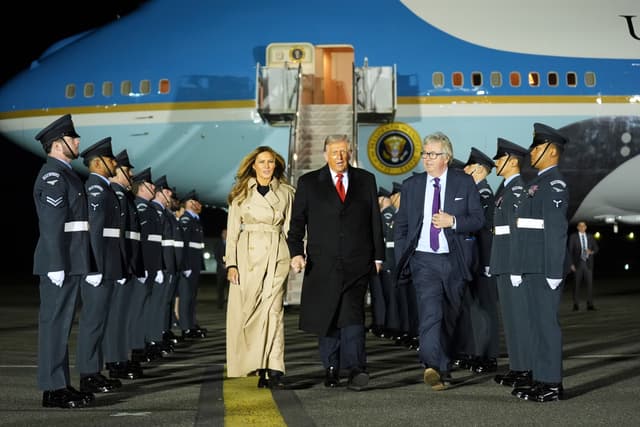 U.S. President Trump arrives in UK for historic second state visit