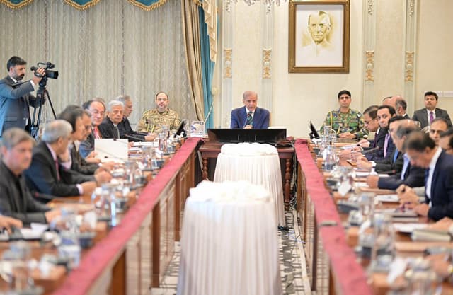 Prime Minister Shehbaz Sharif chairs a meeting regarding long term energy planning and export strategy during current international situation, in Islamabad on 7 April 2026. (PMO)