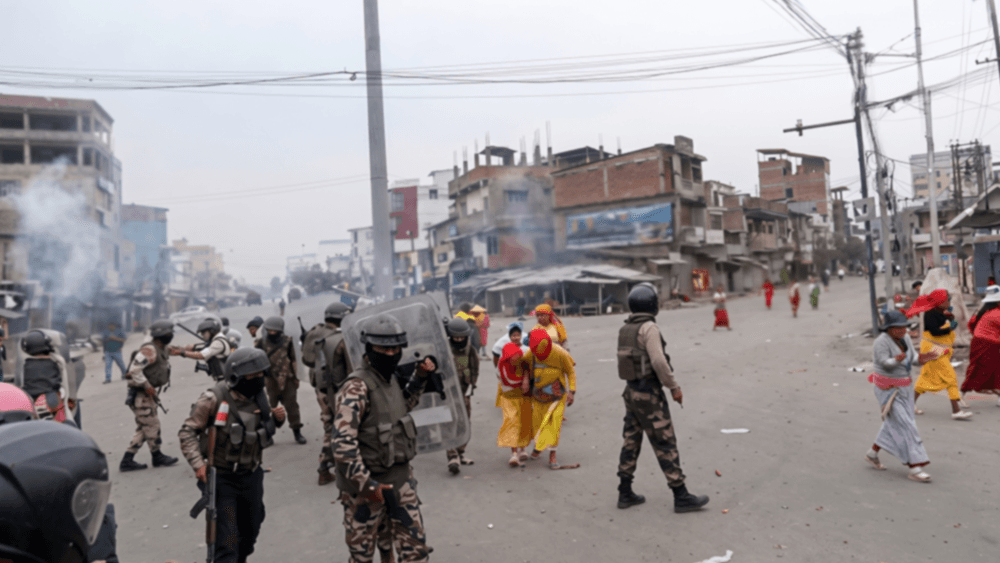 Indian security forces' crackdown in Manipur. (Screengrab: X/ @ashoswai)