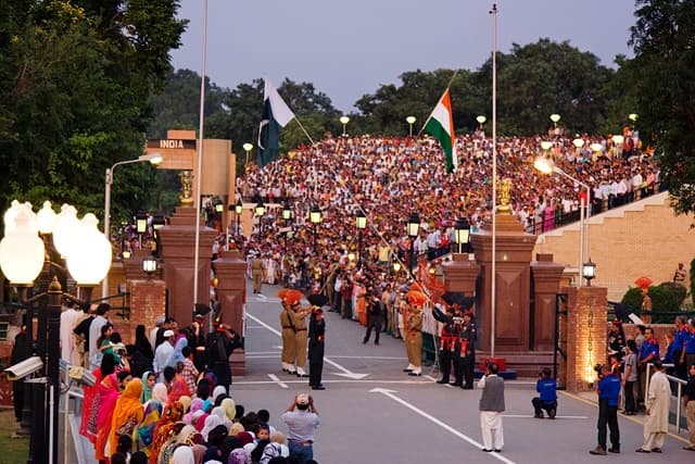 File Photo - Flag lowering ceremony (Wikimedia Commons)