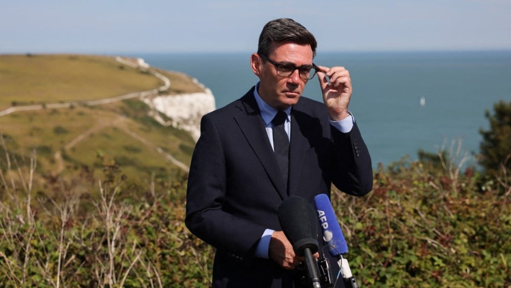 Britain's Prime Minister Andy Burnham speaks to members of the media during a visit to HM Coastguard Maritime Rescue Coordination Centre, in Dover, southern England, on August 2, 2026. (File photo: AFP)
